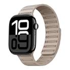 For Apple Watch 42mm / 41mm / 40mm / 38mm Cylinder Magnetic Two-color Loop Silicone Watch Band(Starlight) - 1