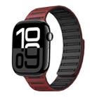 For Apple Watch 42mm / 41mm / 40mm / 38mm Cylinder Magnetic Two-color Loop Silicone Watch Band(Wine Red Black) - 1