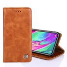For Samsung Galaxy Note10+ Non-Magnetic Retro Texture Horizontal Flip Leather Case with Holder & Card Slots & Wallet(Brown) - 1