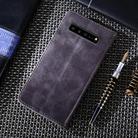 For Samsung Galaxy S10 5G Non-Magnetic Retro Texture Horizontal Flip Leather Case with Holder & Card Slots & Wallet(Grey) - 3