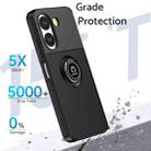 For ZTE Blade A34 / A54 Q Shadow 1 Series TPU + PC Phone Case with Ring(Black+Black) - 2