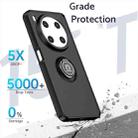 For ZTE Blade V70 Max Q Shadow 1 Series TPU + PC Phone Case with Ring(Red) - 2