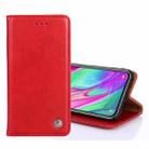 For Samsung Galaxy S20 Ultra Non-Magnetic Retro Texture Horizontal Flip Leather Case with Holder & Card Slots & Wallet(Red) - 1