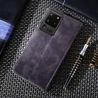 For Samsung Galaxy S20 Ultra Non-Magnetic Retro Texture Horizontal Flip Leather Case with Holder & Card Slots & Wallet(Grey) - 2