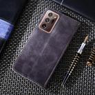 For Samsung Galaxy Note20 Ultra Non-Magnetic Retro Texture Horizontal Flip Leather Case with Holder & Card Slots & Wallet(Grey) - 3
