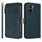 For HMD Fuison Butterfly Love Flower Multi-card Zipper Wallet Leather Phone Case(Dark Green) - 2