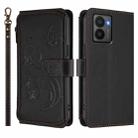 For HMD Fuison Butterfly Love Flower Multi-card Zipper Wallet Leather Phone Case(Black) - 2