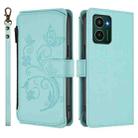 For HMD Pulse Pro / Pulse+ Butterfly Love Flower Multi-card Zipper Wallet Leather Phone Case(Mint Green) - 2