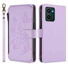 For HMD Pulse Pro / Pulse+ Butterfly Love Flower Multi-card Zipper Wallet Leather Phone Case(Light Purple) - 2