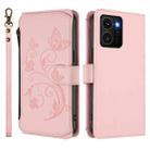 For HMD Skyline Butterfly Love Flower Multi-card Zipper Wallet Leather Phone Case(Pink) - 2