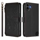 For Nothing CMF Phone 1 Butterfly Love Flower Multi-card Zipper Wallet Leather Phone Case(Black) - 2