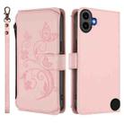For Nothing CMF Phone 1 Butterfly Love Flower Multi-card Zipper Wallet Leather Phone Case(Pink) - 2