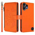 For Nothing CMF Phone 2 Pro Butterfly Love Flower Multi-card Zipper Wallet Leather Phone Case(Orange) - 2