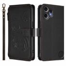 For Nothing CMF Phone 2 Pro Butterfly Love Flower Multi-card Zipper Wallet Leather Phone Case(Black) - 2