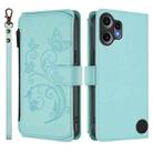 For Nothing CMF Phone 2 Pro Butterfly Love Flower Multi-card Zipper Wallet Leather Phone Case(Mint Green) - 2