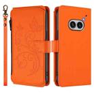 For Nothing Phone 2a Butterfly Love Flower Multi-card Zipper Wallet Leather Phone Case(Orange) - 2