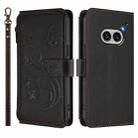 For Nothing Phone 2a Butterfly Love Flower Multi-card Zipper Wallet Leather Phone Case(Black) - 2