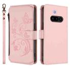 For Nothing Phone 3a Butterfly Love Flower Multi-card Zipper Wallet Leather Phone Case(Pink) - 2