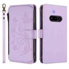 For Nothing Phone 3a Butterfly Love Flower Multi-card Zipper Wallet Leather Phone Case(Light Purple) - 2