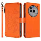 For Nothing Phone 3a Pro Butterfly Love Flower Multi-card Zipper Wallet Leather Phone Case(Orange) - 2