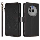 For Nothing Phone 3a Pro Butterfly Love Flower Multi-card Zipper Wallet Leather Phone Case(Black) - 2