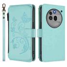 For Nothing Phone 3a Pro Butterfly Love Flower Multi-card Zipper Wallet Leather Phone Case(Mint Green) - 2