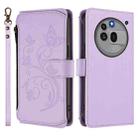 For Nothing Phone 3a Pro Butterfly Love Flower Multi-card Zipper Wallet Leather Phone Case(Light Purple) - 2