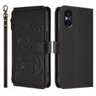 For Sony Xperia 5 V Butterfly Love Flower Multi-card Zipper Wallet Leather Phone Case(Black) - 2