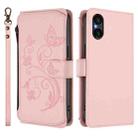 For Sony Xperia 5 V Butterfly Love Flower Multi-card Zipper Wallet Leather Phone Case(Pink) - 2