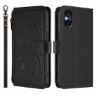 For Sony Xperia 5 VI Butterfly Love Flower Multi-card Zipper Wallet Leather Phone Case(Black) - 2