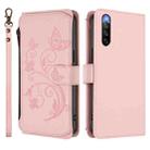 For Sony Xperia 10 V 2023 Butterfly Love Flower Multi-card Zipper Wallet Leather Phone Case(Pink) - 2