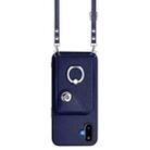 For Samsung Galaxy F06 5G / M06 5G Organ Card Bag Ring Holder Phone Case with Long Lanyard(Blue) - 2