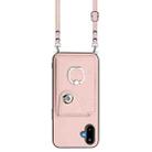 For Samsung Galaxy F06 5G / M06 5G Organ Card Bag Ring Holder Phone Case with Long Lanyard(Pink) - 2