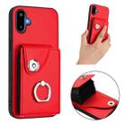 For Samsung Galaxy F06 5G / M06 5G Organ Card Bag Ring Holder Phone Case with Long Lanyard(Red) - 3