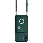 For Samsung Galaxy F06 5G / M06 5G Organ Card Bag Ring Holder Phone Case with Long Lanyard(Green) - 2