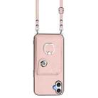 For Samsung Galaxy A06 4G Organ Card Bag Ring Holder Phone Case with Long Lanyard(Pink) - 2