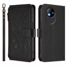 For ZTE Blade A35 Lite / A35 Core Butterfly Love Flower Multi-card Zipper Wallet Leather Phone Case(Black) - 2
