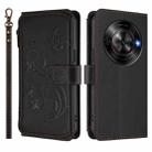 For ZTE Blade A75 5G / Nubia Focus 5G Butterfly Love Flower Multi-card Zipper Wallet Leather Phone Case(Black) - 2