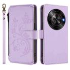 For ZTE Blade A75 5G / Nubia Focus 5G Butterfly Love Flower Multi-card Zipper Wallet Leather Phone Case(Light Purple) - 2