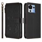 For ZTE Blade V50 Vita Butterfly Love Flower Multi-card Zipper Wallet Leather Phone Case(Black) - 2