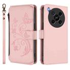 For ZTE Blade V70 Max Butterfly Love Flower Multi-card Zipper Wallet Leather Phone Case(Pink) - 2