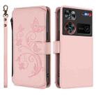 For ZTE Nubia Z60 Ultra Butterfly Love Flower Multi-card Zipper Wallet Leather Phone Case(Pink) - 2