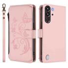 For ZTE Nubia RedMagic 10 Pro Butterfly Love Flower Multi-card Zipper Wallet Leather Phone Case(Pink) - 2