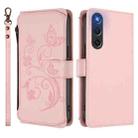 For ZTE Nubia RedMagic 10 Air Butterfly Love Flower Multi-card Zipper Wallet Leather Phone Case(Pink) - 2