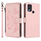 For Nokia C22 Butterfly Love Flower Multi-card Zipper Wallet Leather Phone Case(Pink) - 2