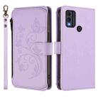 For Nokia C22 Butterfly Love Flower Multi-card Zipper Wallet Leather Phone Case(Light Purple) - 2