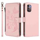 For Nokia G11 4G / G21 4G Butterfly Love Flower Multi-card Zipper Wallet Leather Phone Case(Pink) - 2