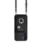 For Samsung Galaxy M16 5G / F16 5G Organ Card Bag Ring Holder Phone Case with Long Lanyard(Black) - 2