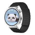 18mm xDfind I-shaped Magnetic Silicone Watch Band(Black) - 1