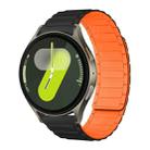 20mm xDfind I-shaped Magnetic Silicone Watch Band(Black Orange) - 1